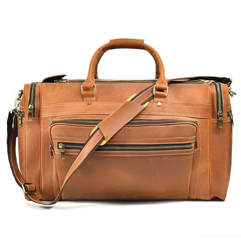 Large Capacity Retro Leather Travel Bag